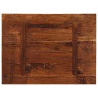 Tafelblad rechthoekig 90x70x1,5 cm massief gerecycled hout - thumbnail