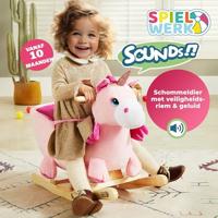 Schommeldier Eenhoorn met veiligheidsgordel en geluidsfunctie - thumbnail