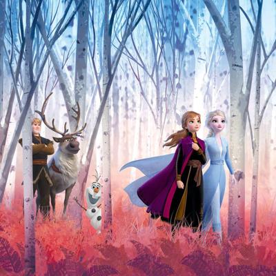 Komar fotobehang frozen friends forever 368x254 cm blauw