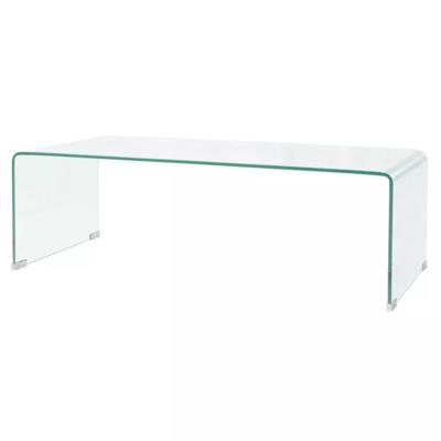 Salontafel 98x45x30 cm gehard glas transparant