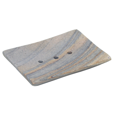 Zeephouder zandsteen grijs - 11x8x2 cm - 220 g (4 stuks) - S Zeephouder zandsteen grijs - 11x8x2 cm - 220 g (4 stuks) - S