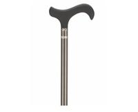 Carbon wandelstok Zwart met soft Derby handvat 79-95 cm - thumbnail