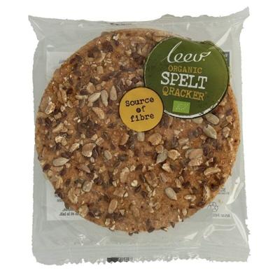 Leev Spelt qrackers volkoren & lijnzaad bio 44 Gram Leev Spelt qrackers volkoren & lijnzaad bio 44 Gram