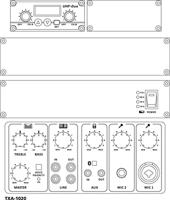 Monacor TXA-1020 Mobiele luidspreker, Mobiele PA-luidspreker 25 cm 10 inch werkt op een accu, werkt op het lichtnet 1 stuk(s) - thumbnail