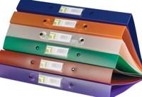 Q-CONNECT ringmap, PP, 2 ringen, 25 mm, transparant paars - thumbnail