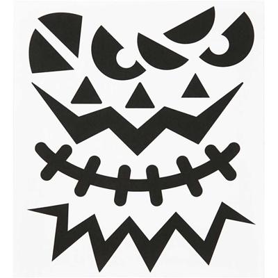 Creativ Company Stickers, halloween - grote gezichten, vel 15x16,5 cm, 1 vel