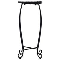 Mozaektafels 3 st keramiek zwart en wit - thumbnail