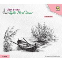 Nellie's Choice • idyllic floral scenes clear stempel lake with rowingboat - thumbnail