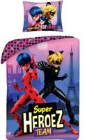 Miraculous Dekbedovertrek Super Heroez Team 140 x 200 cm - thumbnail