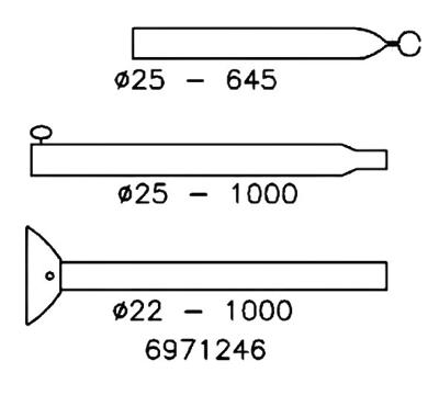 Campking Stormstok met Klapvoet 25/22 mm