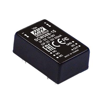 MEAN WELL SCW08B-15 DC/DC-converter 8 W Aantal uitgangen: 1 x Inhoud 1 stuk(s)