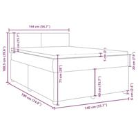 Boxspring met matras stof taupe 140x190 cm - thumbnail