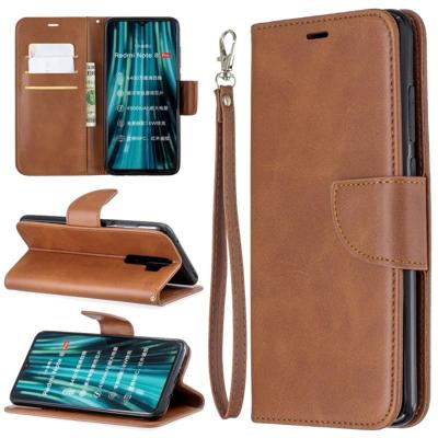 Voor Xiaomi Redmi Note 8Pro retro Lambskin textuur zuivere kleur horizontale Flip PU lederen draagtas met houder & kaartsleuven & portemonnee & Lanyar