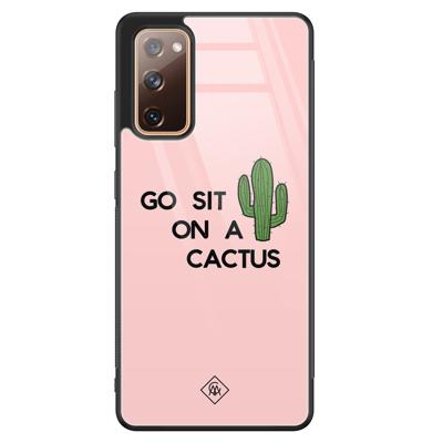 Samsung Galaxy S20 FE glazen hardcase - Go sit on a cactus Samsung Galaxy S20 FE glazen hardcase - Go sit on a cactus