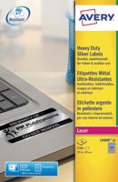 Etiket Avery L6008-20 25.4x10mm zilver 3780 etiketten - thumbnail