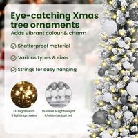 Kunstkerstboom met 150 LED Wit 150 cm PVC en Metaal en Plastic - thumbnail