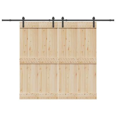 Doos met onderdelen voor schuifdeur 427 cm staal zwart