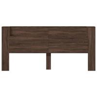 Hoofdbordkast met LED-verlichting 220x16,5x103,5 cm bruin eiken - thumbnail