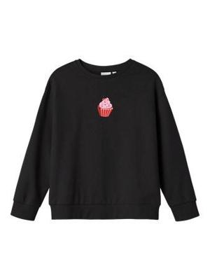 Name it winter sweater meisjes - zwart - relaxed fit - NkfNeatas