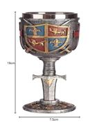 Middeleeuws Wapenschild & Zwaard Decoratieve Kelk - thumbnail