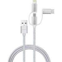 3-in-1 kabel - AUTO T - 540206 - Micro-USB - Apple - USB-C - thumbnail