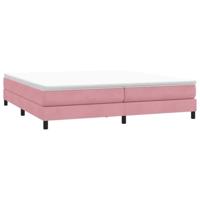Boxspring zonder matras fluweel roze 200x220 cm - thumbnail