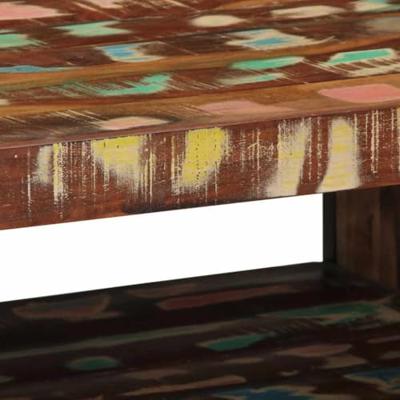 Salontafel 70x50x38 cm massief gerecycled hout meerkleurig