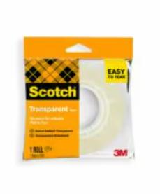 Plakband scotch 508 19mmx33m transparant 1 rol
