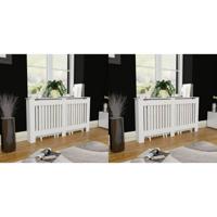 Radiatorombouw 2 st 152 cm MDF wit - thumbnail
