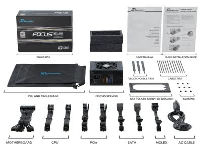 Seasonic FOCUS-SPX-650 PC-netvoeding 650 W CFX 80 Plus Platinum - thumbnail