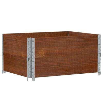 VidaXL Plantenbak 80x60 cm massief grenenhout bruin
