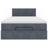 Ottoman bed met matras en LED's 120x200cm fluweel donkergrijs - thumbnail