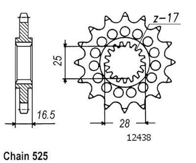 ESJOT Sprocket 525 17z standard