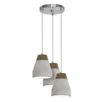 Eglo HanglampTarega 3-lichts betongrijs met hout - 95526 - thumbnail