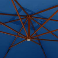 Zweefparasol met houten paal 400x300 cm azuurblauw - thumbnail