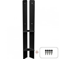 Paalhouder Hoek Beton 9 x 9 x 60 CM Zwart - thumbnail