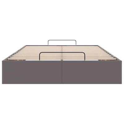 Bedframe zonder matras 120x200 cm kunstleer grijs
