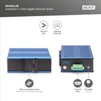 Digitus DN-651148 Industrial Ethernet Switch 4 x 2 poorten 10 / 100 / 1000 MBit/s - thumbnail