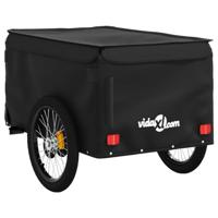 Fietstrailer 45 kg ijzer zwart - thumbnail