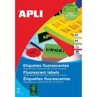 Apli fluorescerente etiketten 99,1 x 67,7 mm (b x h) geel - thumbnail