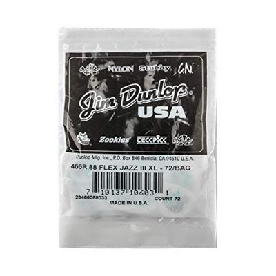 Dunlop 466P088 Tortex Flex Jazz III XL Pick 0.88 mm plectrumset (12 stuks)