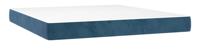 Boxspring met matras fluweel donkerblauw 200x200 cm - thumbnail