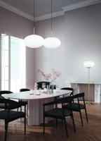 Trio Ovale hanglampFomento Ø 40cm - messing met wit glas - 363190108 - thumbnail