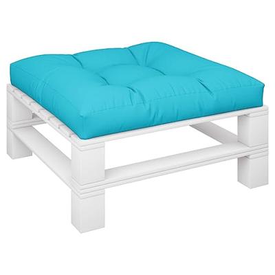 VidaXL Palletkussen 80x80x12 cm stof turquoise - thumbnail