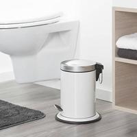 Pedaalemmer Acero 22 X 28 cm Hoogwaardig Staal Wit - thumbnail