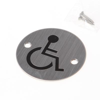 *Pictogram rvs Ø76mm invalidetoilet