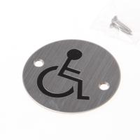 *Pictogram rvs Ø76mm invalidetoilet - thumbnail