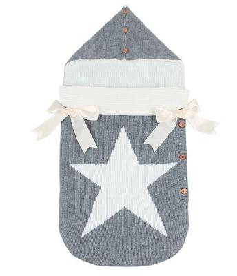 Pasgeborenen vijf ster gebreide slaapzakken winter kleur: grijs Pasgeborenen vijf ster gebreide slaapzakken winter kleur: grijs