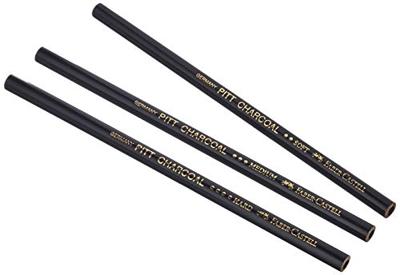 Faber Castell FC-117498 Houtskool Pitt Monochrome 3 Stuks Faber Castell FC-117498 Houtskool Pitt Monochrome 3 Stuks