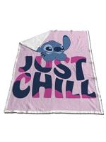 Stitch just chill fleece plaid roze 120 x 150 cm - polyester - thumbnail